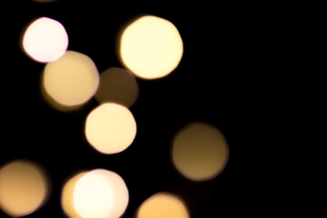 Defocused Natural Lights Bokeh. Abstract Pattern Bright Red and Yellow Background