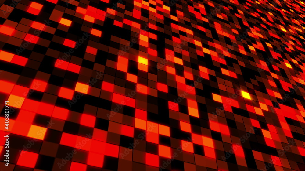 Poster abstract surface from color mosaic. 3d rendering of square blocks. computer generated technology bac
