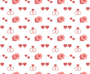 heart background Seamless  love  valentines day fabric pattern, texture, wallpaper vector  