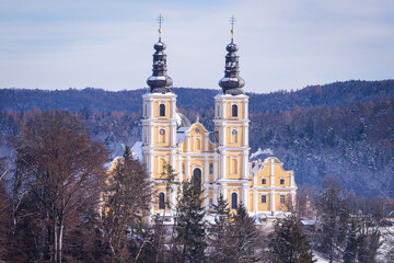 Basilika Mariatrost, impressive church in the snow