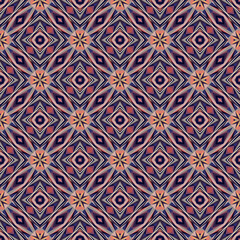 Geometric seamless pattern, ornament, abstract colorful background, fashion print, vector texture.