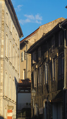 Centre ville d'Éauze, capitale de l'Armagnac, dans le Gers