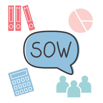 SOW (Statement of Work) concept- vector illustration