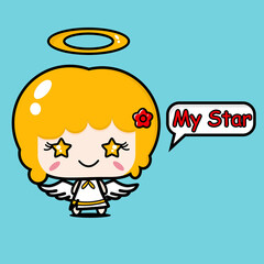 a angel cute character design
