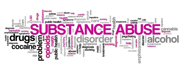 Obraz premium Substance abuse sign