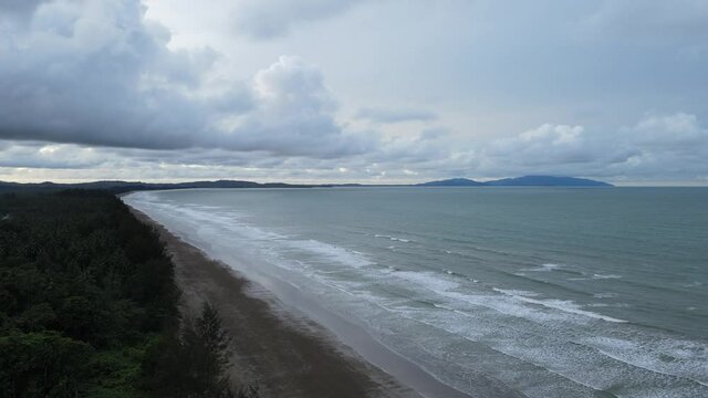 The Sematan Beach and Coastline of the most southern part of Sarawak and Borneo Island