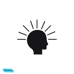 Icon vector graphic of  Head , good for template