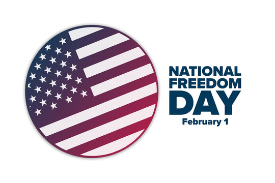National Freedom Day. February 1. Holiday concept. Template for background, banner, card, poster with text inscription. Vector EPS10 illustration.