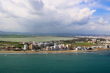 Fototapeta na wymiar View of Larnaca suburbs near airport, Cyprus