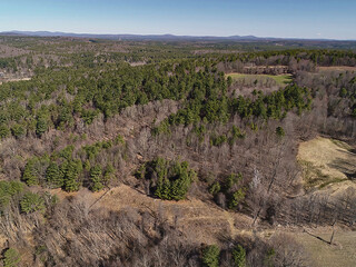 Aerial Drone photos of a farm in Hollis NH