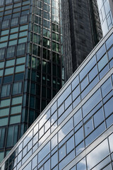 Fototapeta na wymiar High-rise buildings in Frankfurt's financial district
