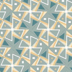 Abstract geometric mosaic seamless vector pattern. Unisex surface print design for fabrics, stationery, scrapbook paper, gift wrap, home decor, textiles, backgrounds, and packaging