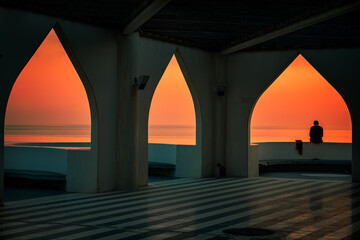 Frame within frame sea side view in Khobar Saudi Arabia