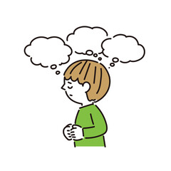 考え事をして不安な気持ちになる男の子