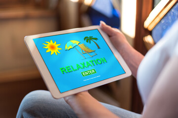 Relaxation concept on a tablet