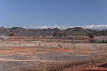 Kleine Karoo, eine Halbwüstenlandschaft in Südafrika