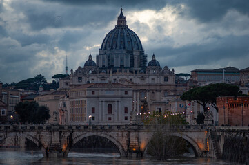 Fototapeta premium Cupola di San Pietro, Vaticano, Roma