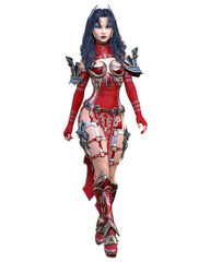 Warrior amazon woman with metal blade.