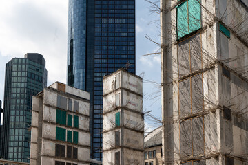 High-rise construction in the financial district