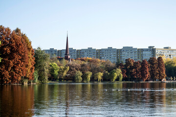 Alexandru Ioan Cuza Park, also known as Titan Park or IOR Park. Bucharest, Romania.