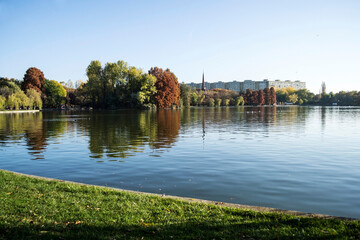 Alexandru Ioan Cuza Park, also known as Titan Park or IOR Park. Bucharest, Romania.
