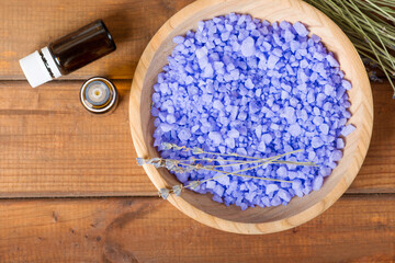 bunch of lavender flower. lavender salt