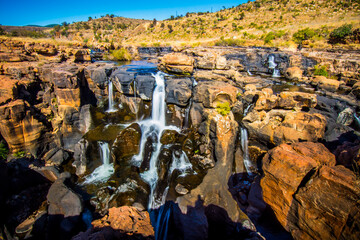 Rock formation in Bourke's Luck Potholes in Blyde canyon reserve in South Africa