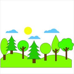 Fototapeta premium landscape with trees