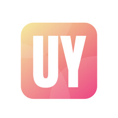 UY Letter Logo Design With Simple style