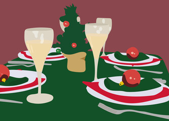 Table de fêtes : Noël, premier de l'an...