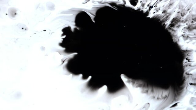 micro shot of rorschach ink blot