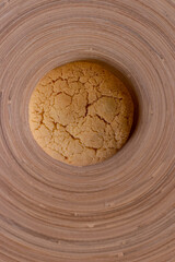 home made cookie on circular brown plate 