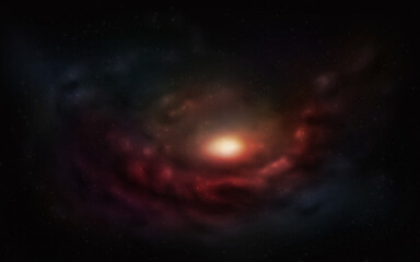 New Nebula Galaxy Outer Space Digital Universe art illustration.