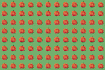 red apple pattern - wallpaper green
