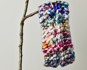 hand knit winter headband 