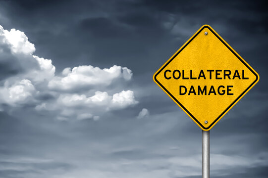 Collateral Damage - road sign illustration