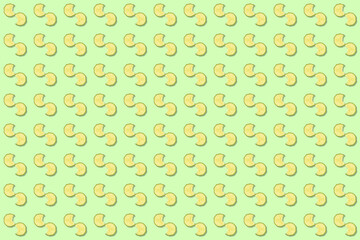 delicious bitten cucumber slice pattern - wallpaper green