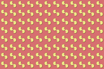 delicious bitten cucumber slice pattern - wallpaper red