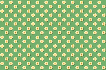 half nashi pear (Pyrus pyrifolia) pattern - wallpaper green