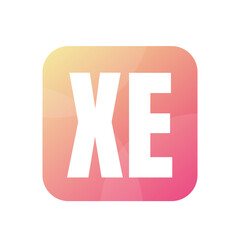 XE Letter Logo Design With Simple style