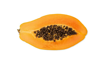 delicious healthy papaya - background white