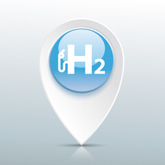 H2 Gas Pump Pointer Blue Button