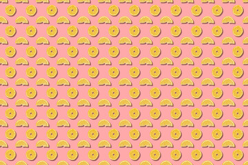 pink pattern - healthy lemon slices