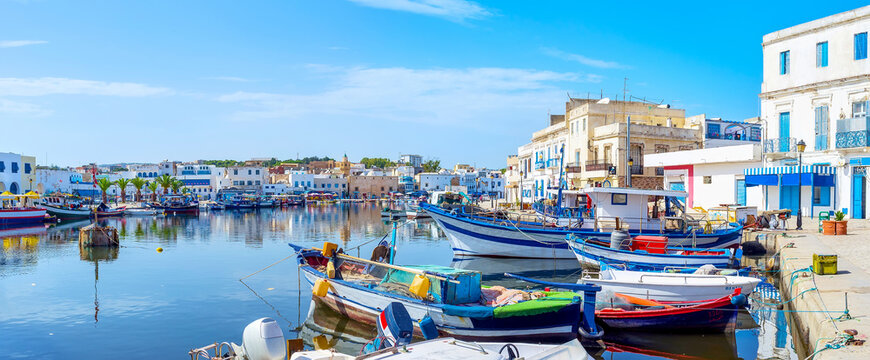 The scenic port of Bizerte, Tunisia