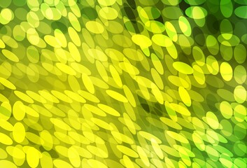 Light Green, Yellow vector background with spots.