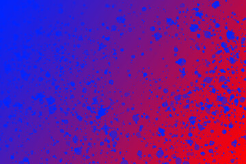 radiant gradient red-blue background with lots of drops and splashes