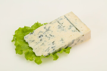 Italian traditional gorgonzola cheese isolated