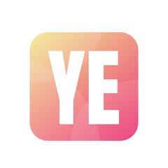 YE Letter Logo Design With Simple style