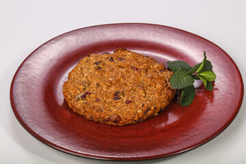 Natural homemade cookie in the plate