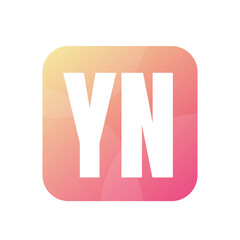 YN Letter Logo Design With Simple style